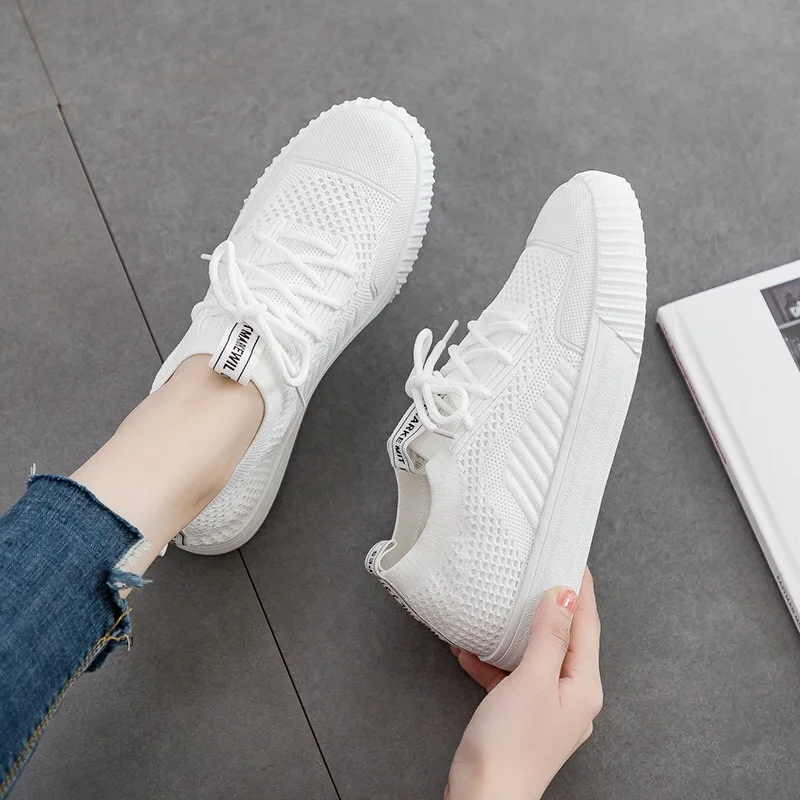 Женская обувь 2019 кроссовки Flyknit женская супер легкая Вулканизированная для Basket
