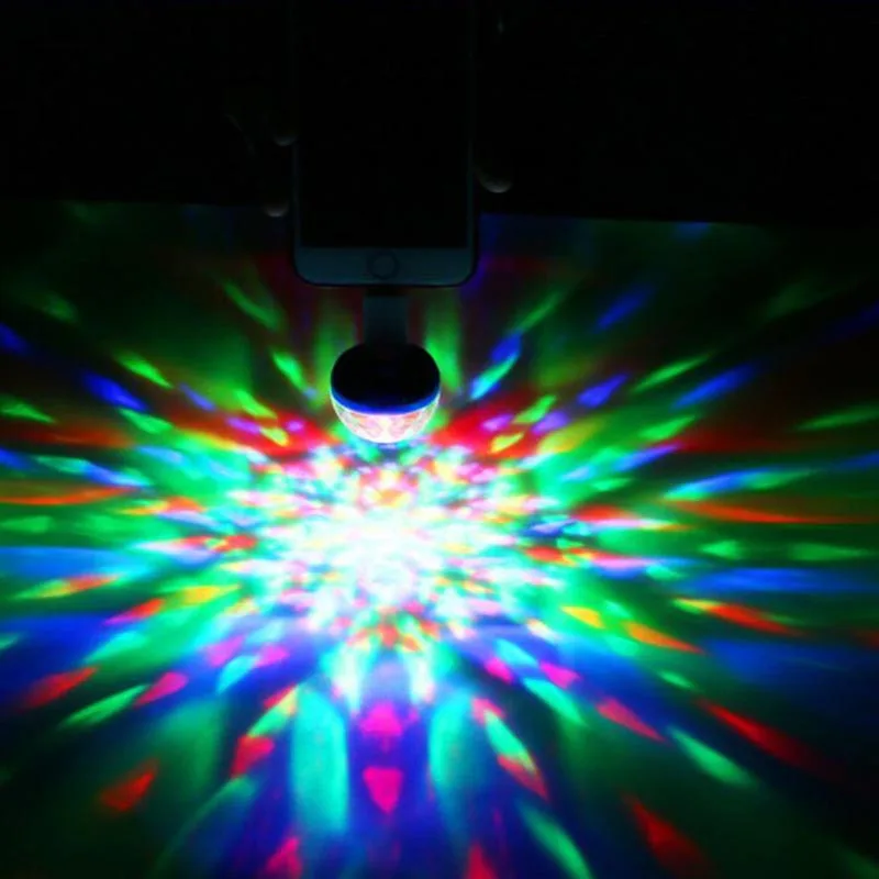 Портативный USB мини фонарь для дискотеки светодиодный Домашнего Караоке