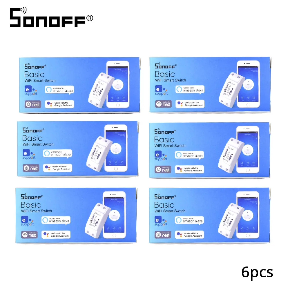 Sonoff базовый Wi Fi выключатель 2/4/5/6/8/10/15/20 шт. беспроводной дистанционный светильник