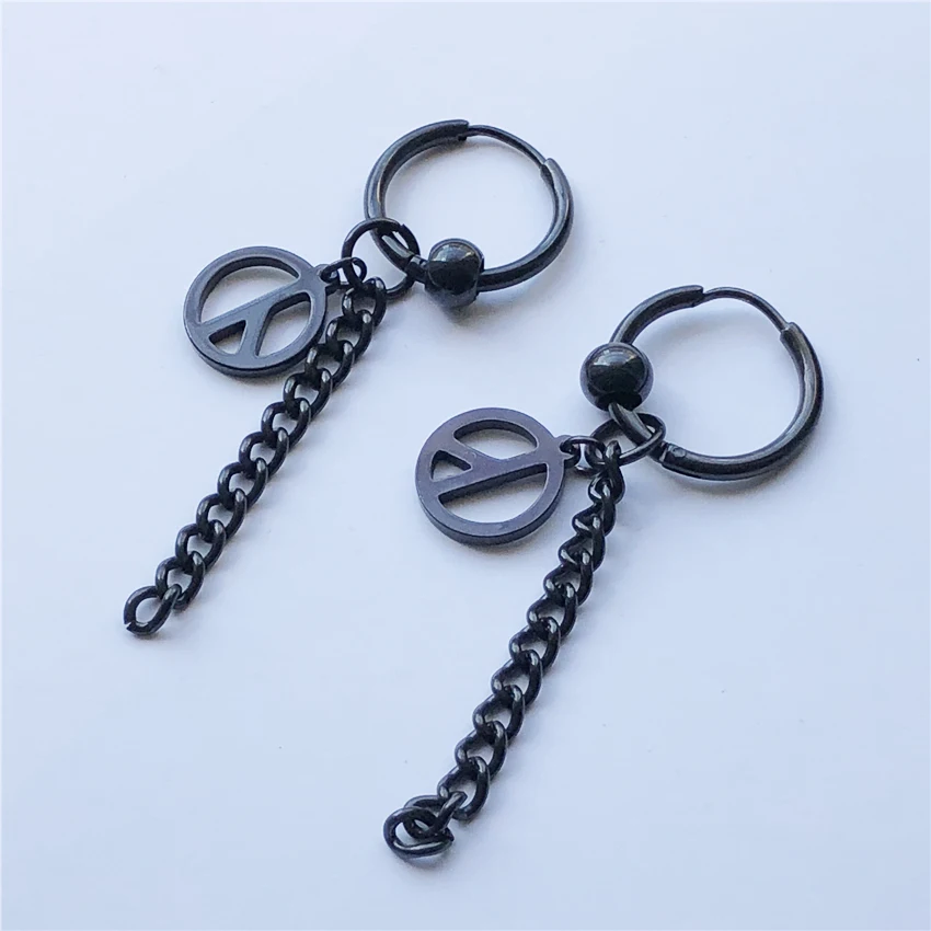 UVW0259 2 шт. BTS AccessoriesPunk кисточкой цепь Креста уха Длинные висячие серьги