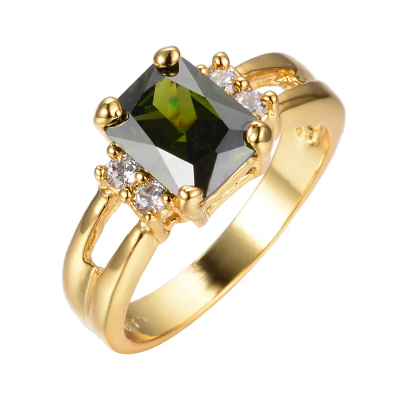 Очаровательные кольца из натурального перидота модные ювелирные изделия