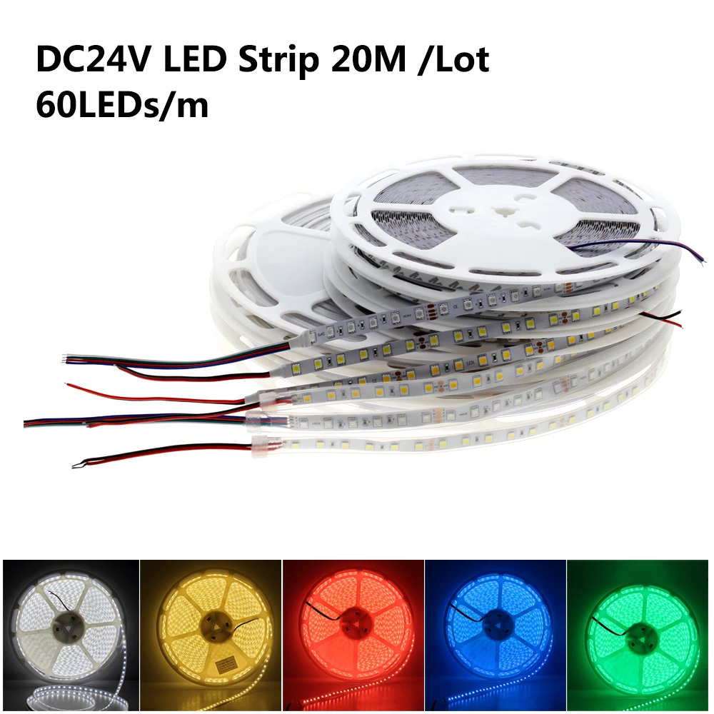 Светодиодная лента 5050 IP67 водонепроницаемая 60 светодиодов/м теплый белый/RGB для