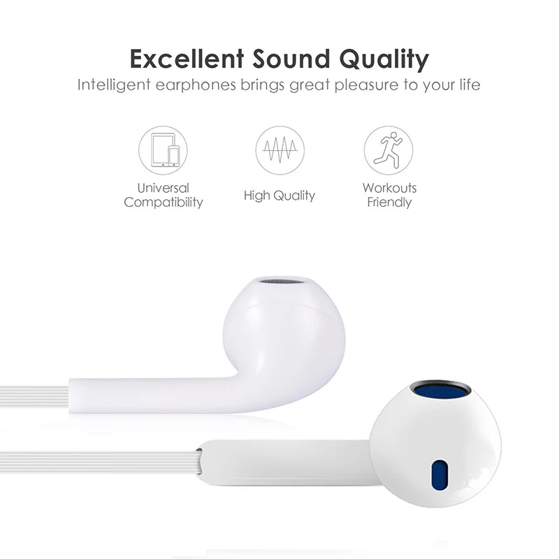 Проводные наушники с микрофоном ушной крючок портативная гарнитура бас звук