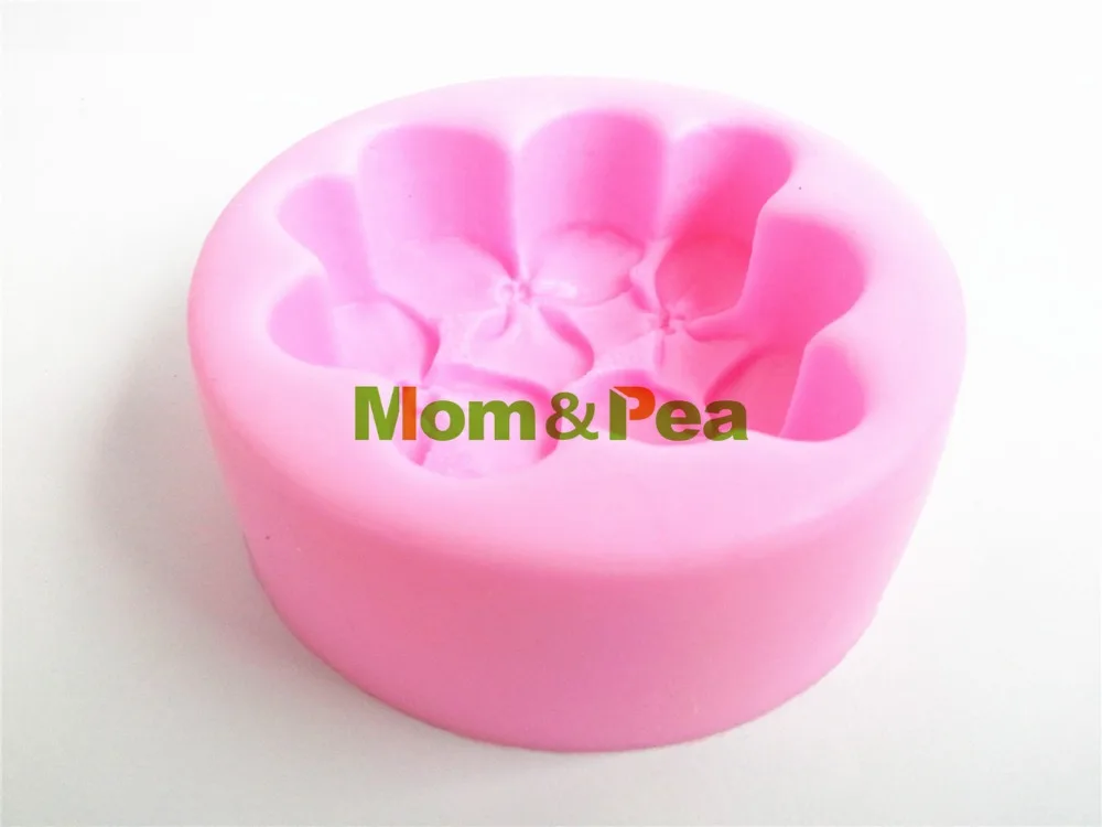 0419 Бесплатная доставка силиконовая форма для мыла с цветами Mom &amp Pea украшение