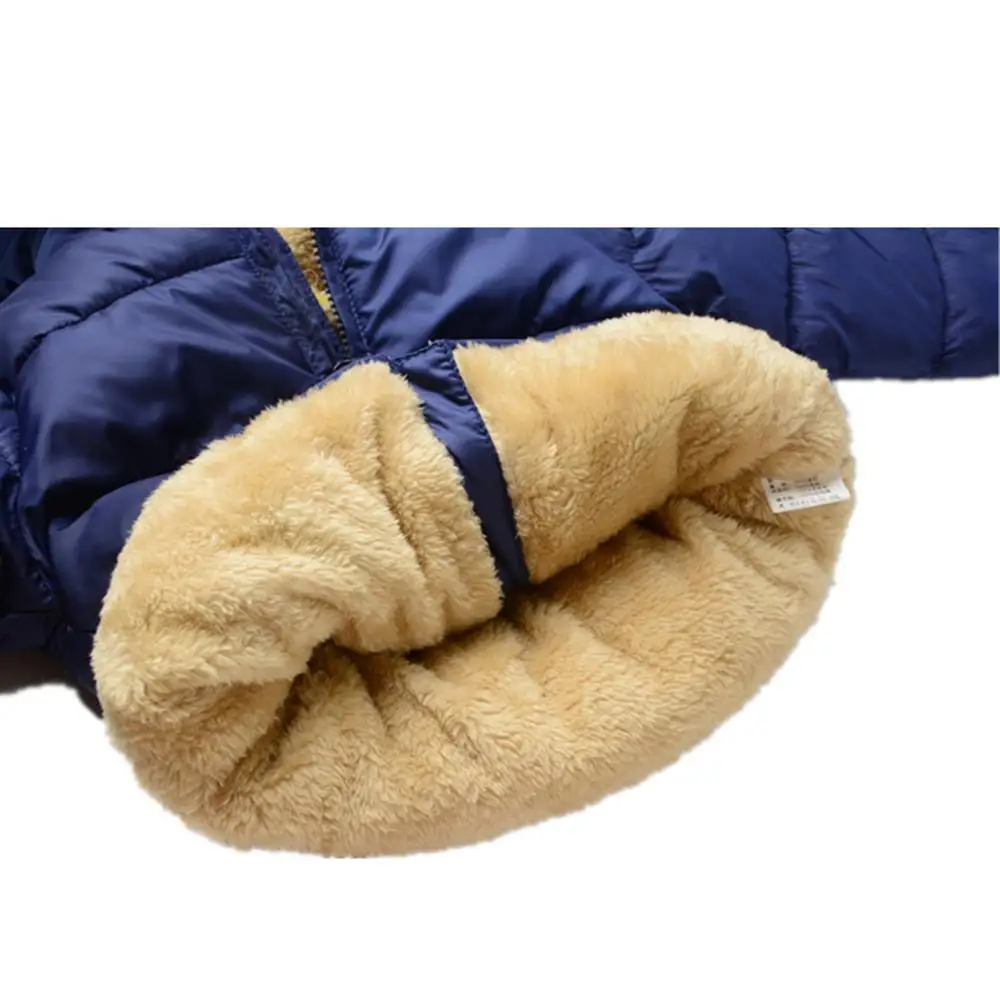 Baby Boys Girls Winter Wind Resistance Warm Coat Kids Casual Hooded Fleece Jacket Children Lamb Cashmere Thickened Down jacket | Детская