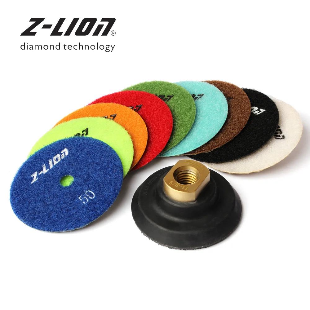 10 шт. набор алмазных шлифовальных дисков с резиновой накладкой 3