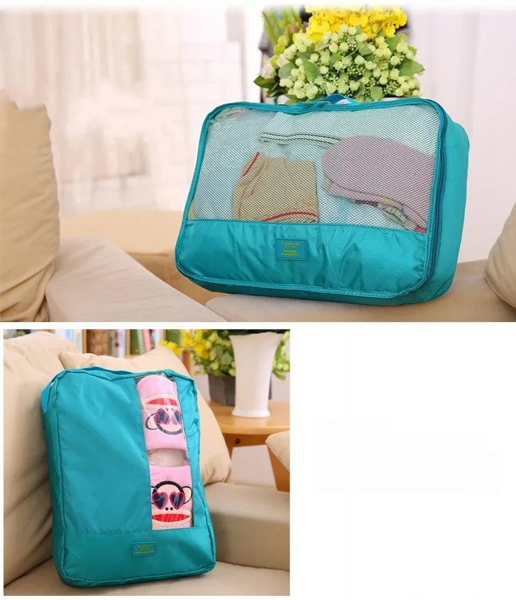 7 шт./компл. фирменная дорожная Сетчатая Сумка для хранения водонепроницаемая