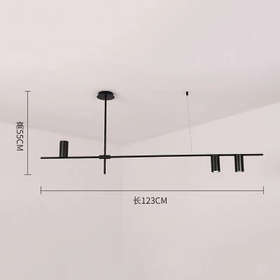 Scandinavian Post-modern LED Ceiling Chandeliers Lighting Creative Designer Hanging Lamp Dining Room Living Room Coffee Lustre - Цвет абажура: Black 3Heads