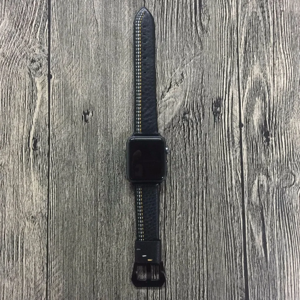 38 42 мм часы ремешок для Apple Watch ремни Смарт браслет серии 1 2 3 iWatch натуральная кожа