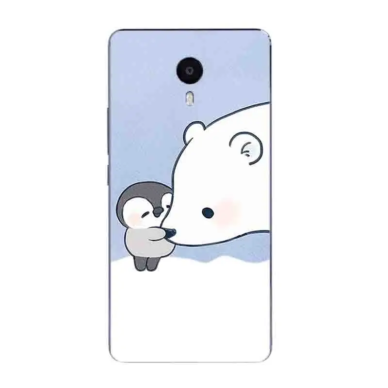 Для Meizu M1 M2 M3 M5 Note чехол для телефона Meilan Pro MAX мягкий TPU медведи и Пингвины |