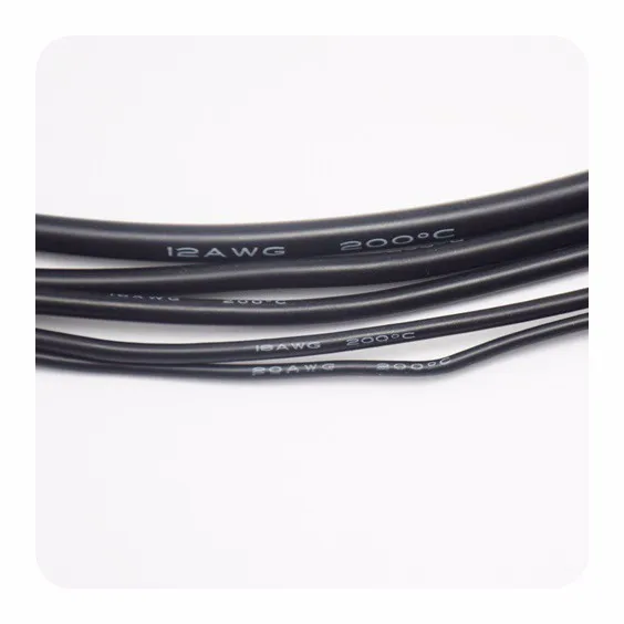 18 AWG 50 м Калибр силиконовый провод гибкий многожильный медный кабель для RC черный