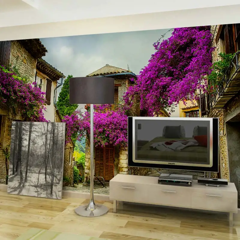 Винтажная настенная бумага европейская уличная фотография Настенная 3D гостиная