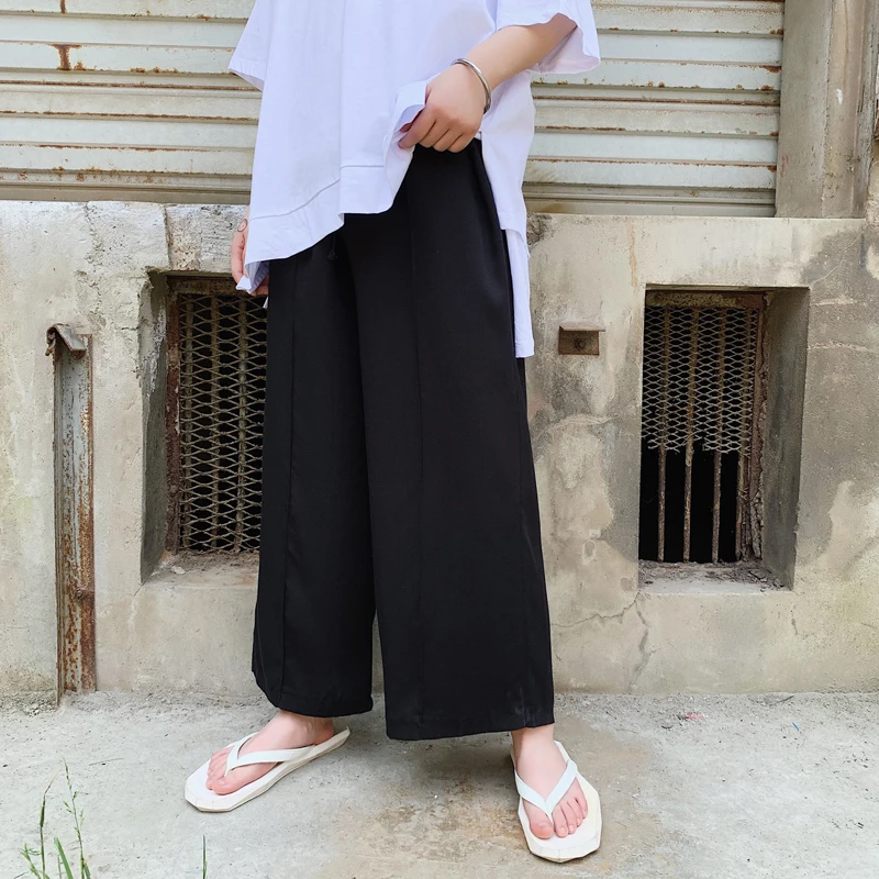 S-XL! Новые темные мужские свободные прямые брюки-труба повседневные брюки для