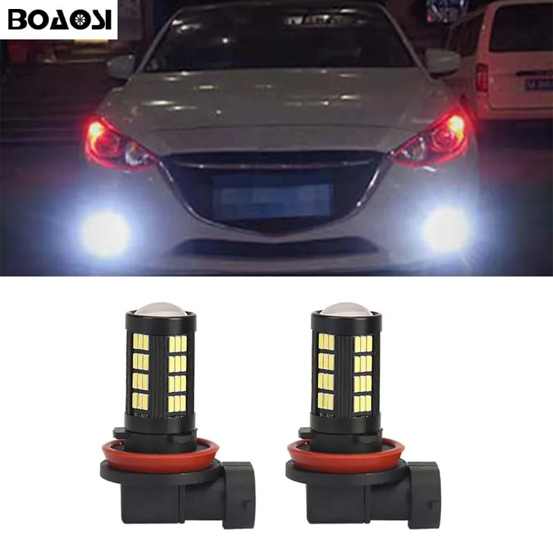 BOAOSI 2x H8 H11 Противотуманные фары дневные дальнего светильник лампы для mazda 3 5 6 xc cx 7