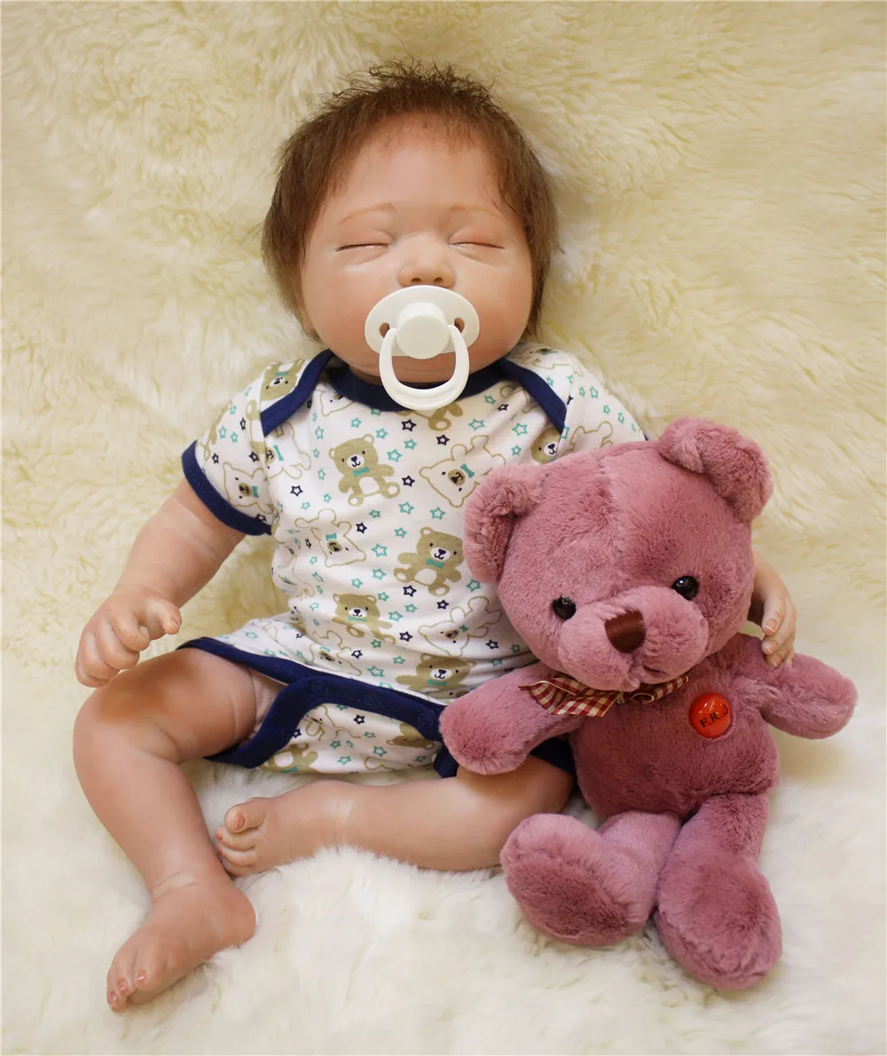 

50cm New Born Baby Dolls bebes Reborn Menina Children Best Gift Silicone Reborn Baby Dolls for Kids Handmade Princess Bonecas