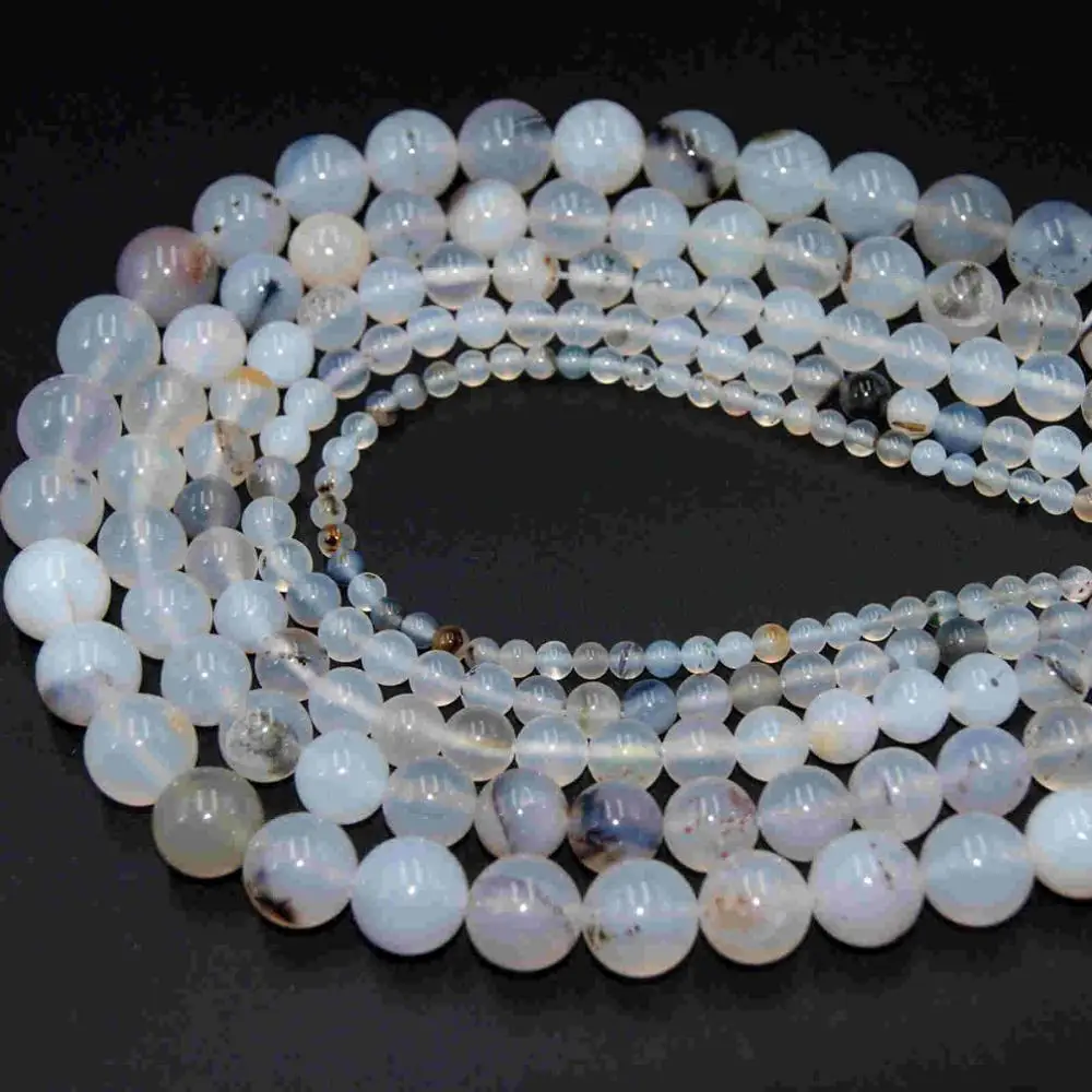 White Black Agate 4, 6, 8, 10 мм смесь природных камней Агаты бирюзы свободные каменные бусины для DIY изготовления браслета ожерелье ювелирные изделия - Цвет: White Black Agate