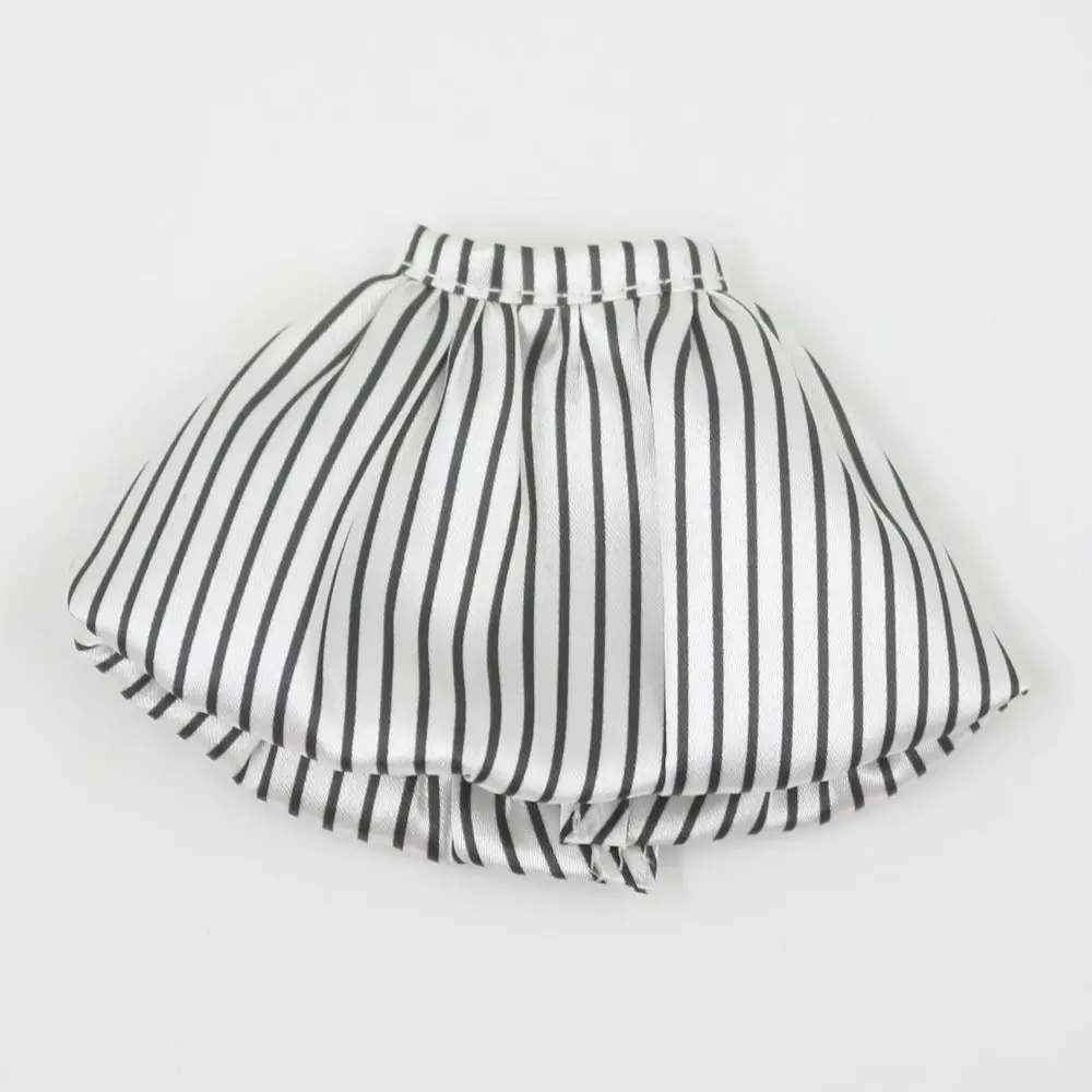 Костюм для куклы Blyth простой костюм черная рубашка и Полосатая юбка-баллон