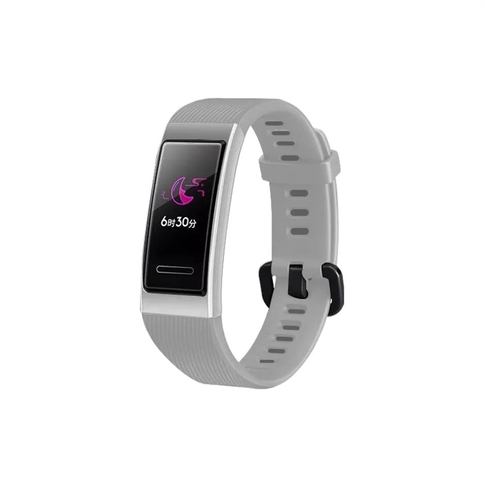 Gray Силиконовый ремешок для huawei Band 3 Pro сменный ремешок для смарт-часов браслет ремешок для часов аксессуары для huawei Band 3 Pro ремни - Цвет: Gray