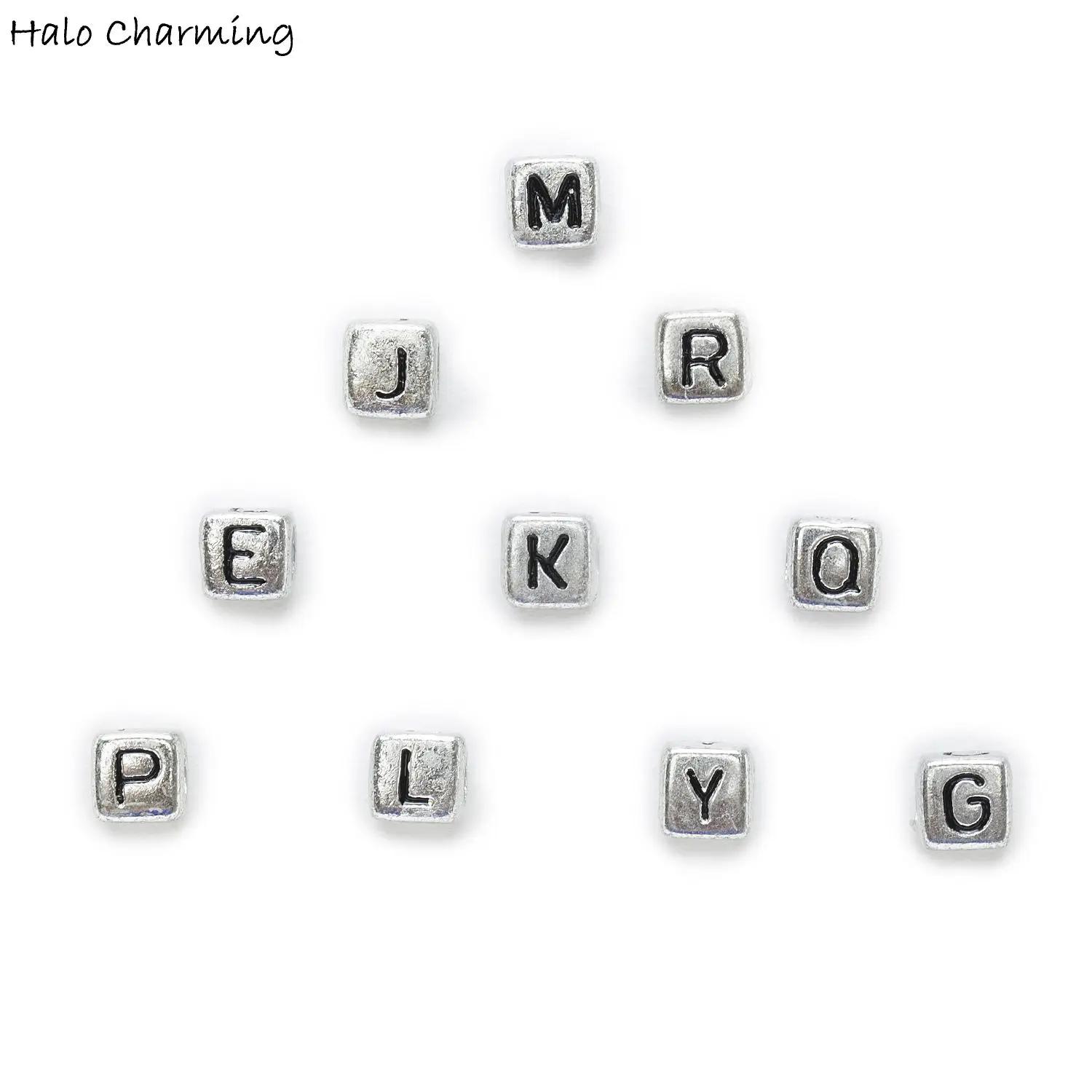 100 шт. квадратные акриловые бусины разделители 6 мм|beads alphabet|letter beads100 pieces |
