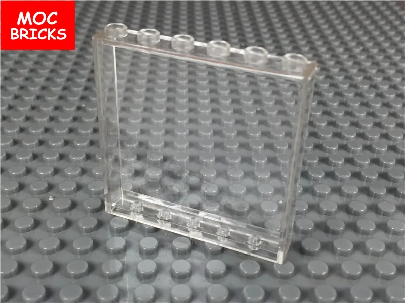4 предмета/лот Paneele Fenster элемент 1x5x6 прозрачный Klar 59349 rebrickable Строительные блоки