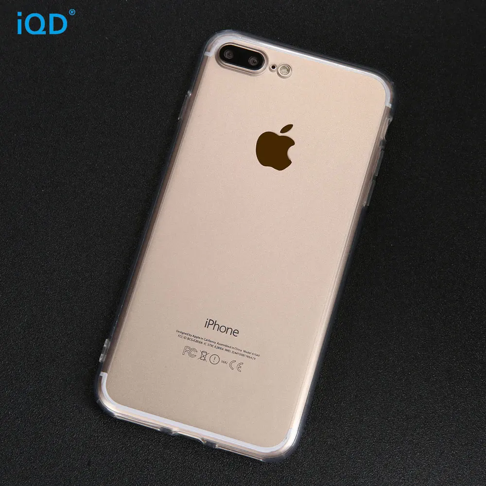 IQD Чехлы для iPhone X 8 7 Plus тонкий прозрачный мягкий гибкий гелевый ТПУ устойчивый к