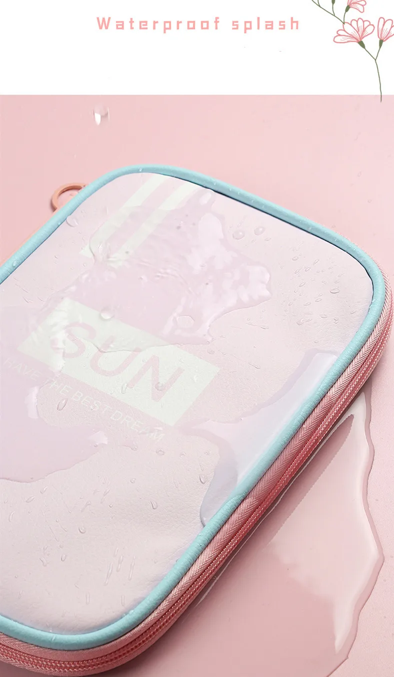 Kawaii PU большой вместительный Чехол-Карандаш для девочек A6 Блокнот Для Хранения Чехол-карандаш для iPad сумка милые школьные канцелярские принадлежности