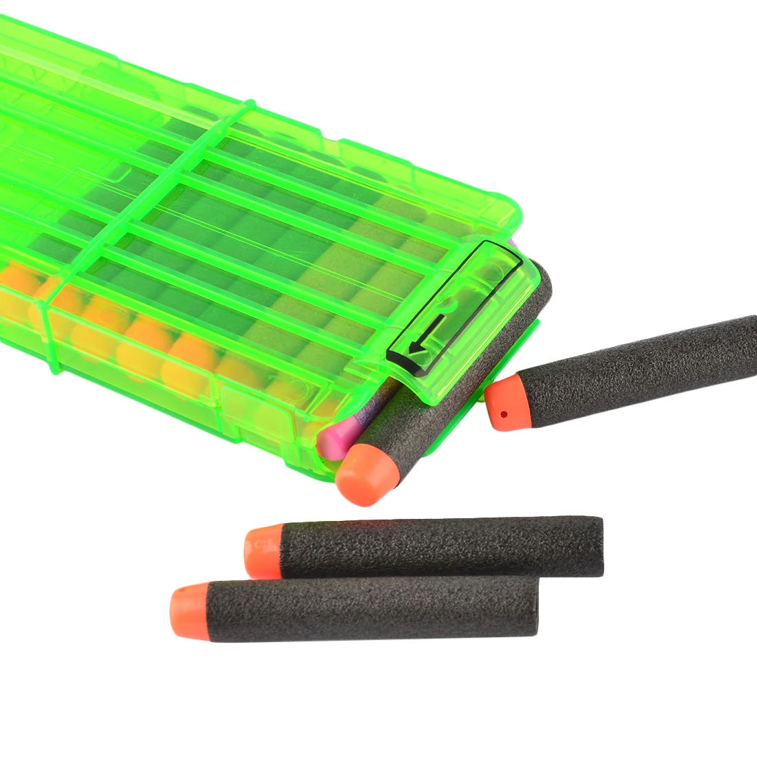 Зажимы для мягких пуль для игрушечного пистолета Nerf 12 пуль патронов патрон дротика для патронов Nerf зажимы для пистолета-Trasparent Green