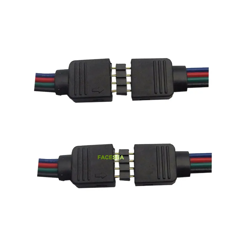 4pin RGB иглы/5pin RGBW игольчатый соединитель штыревой разъем двойной 4/5 pin для