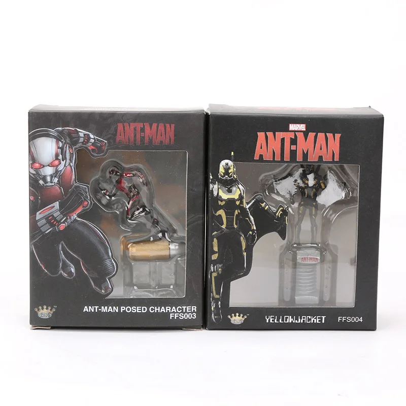 2pcs box 2 шт. 5-7 см игрушки Marvel Мстители эндшпиль мини муравей желтая куртка ПВХ Фигурки супергероя Коллекционная модель кукла игрушка антман - Цвет: 2pcs box