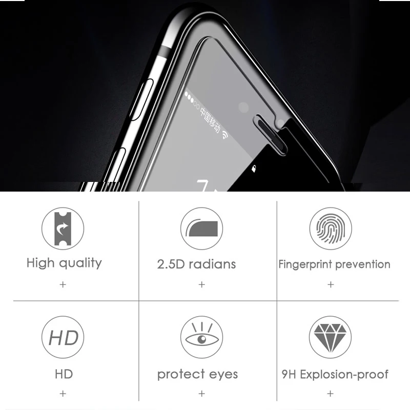 Защитное стекло wangcangli закаленное 9H для iphone X 8 6 6s 7 plus HD 5 защитная пленка|Защитные