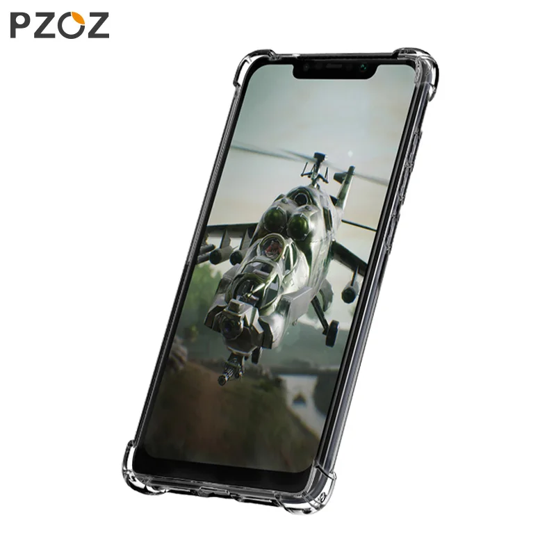 For Pocophone F1 PZOZ для Xiaomi Pocophone F1 чехол противоударный защитный чехол для телефона TPU мягкая прозрачная защитная сумка для Xiaomi F1 PocophoneF1 - Цвет: For Pocophone F1