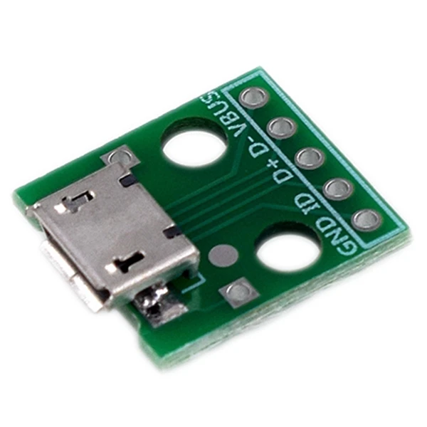 10 шт. Micro Usb для Dip адаптера 5Pin Разъем конвертер печатной платы типа в|Адаптеры Type-C|