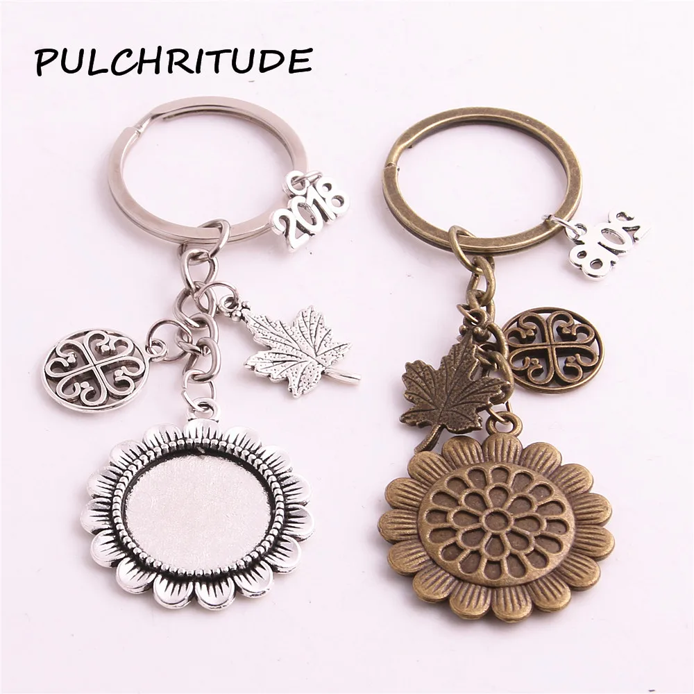 PULCHRITUDE 3 шт. круглая подвеска в виде ключа 20 мм 25 мм|Брелоки| |