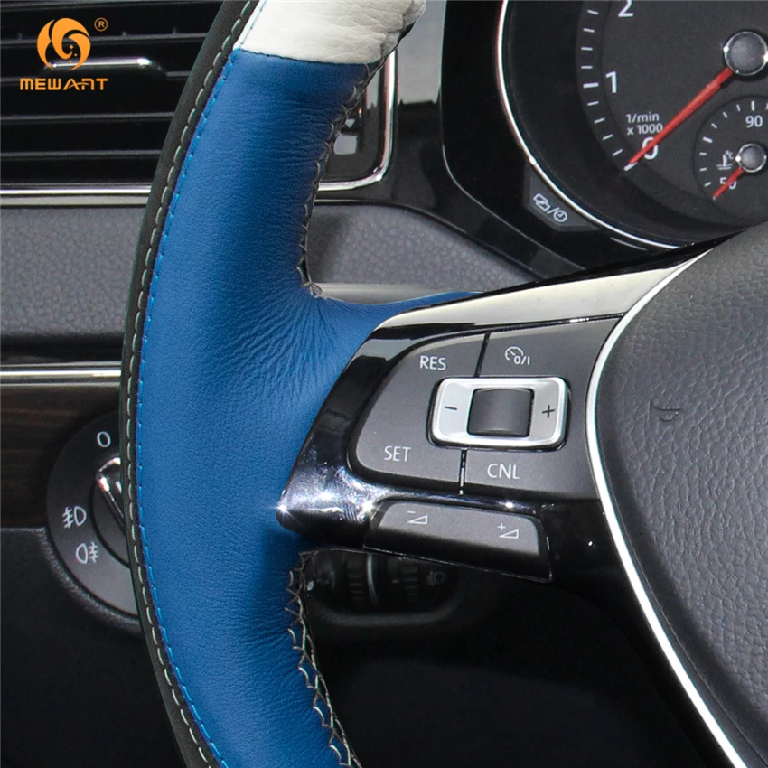 Чехол на руль MEWANT из натуральной кожи для Volkswagen VW Golf 7 Mk7|steering wheel cover|suede steering coverwheel