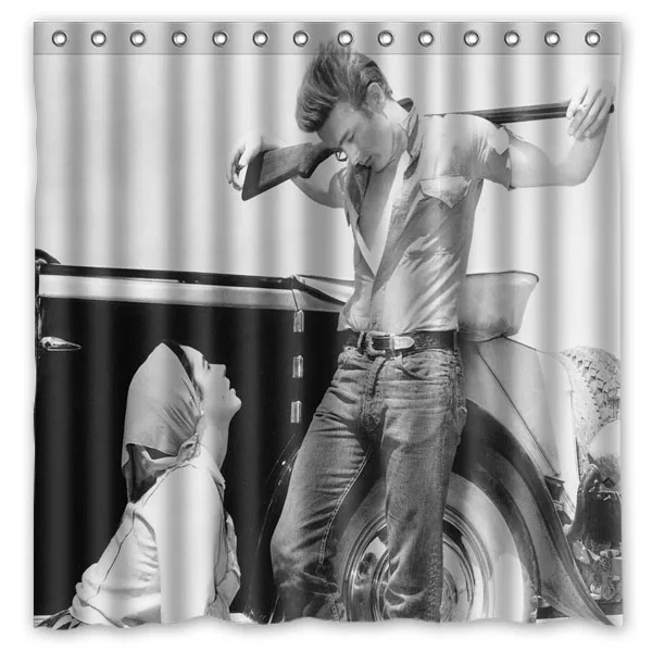 Eco-friendly Polyester Fabric 180*180cm Modern Design James Dean Print Waterproof Bathroom Shower Curtain | Дом и сад