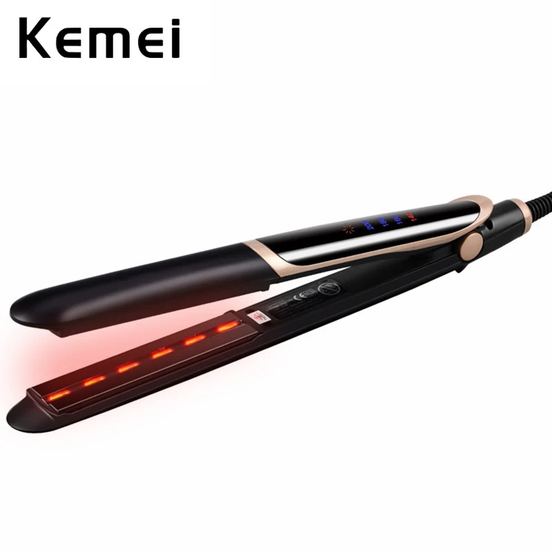 Профессиональный инфракрасный выпрямитель для волос Kemei плойка с отрицательными