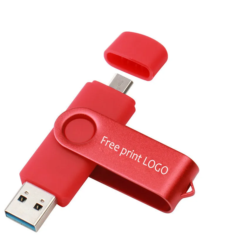 Red JASTER USB OTG флэш-накопитель 8 ГБ 16 ГБ 32 ГБ 64 Гб 128 ГБ флеш-накопитель для Android мобильного телефона Micro(5 шт. бесплатный логотип - Цвет: Red