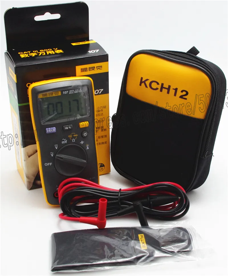 Fluke 107 + KCH12 мягкий чехол размером с ладонь портативный/Ручной цифровой F107 kch12