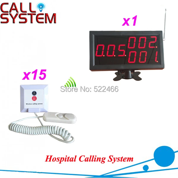 

Nurse Calling System for hospital patients with 15 calling buttons and 1 number monitor