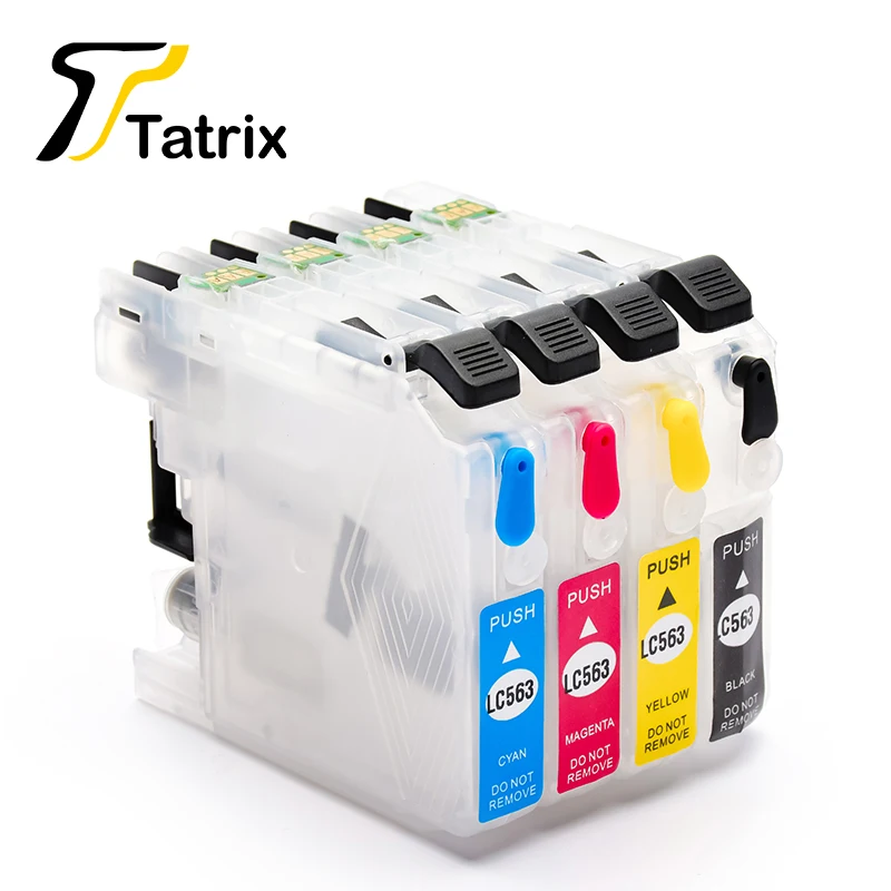 Tatrix для Brother LC563 многоразовый картридж принтера|refill ink for brother|ink cartridgerefillable cartridges |