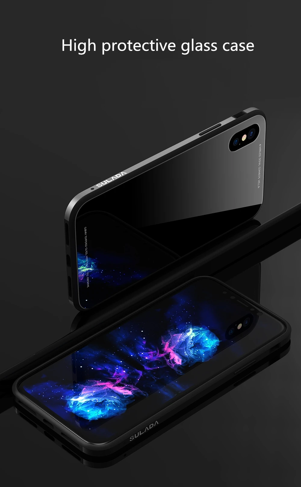 Aluminum Metal Bumper+ Tempered Glass Case For iPhone 11 Pro Max XS Max XR XS X 7 8 6 6S Plus Luxury Shockproof Back Cover