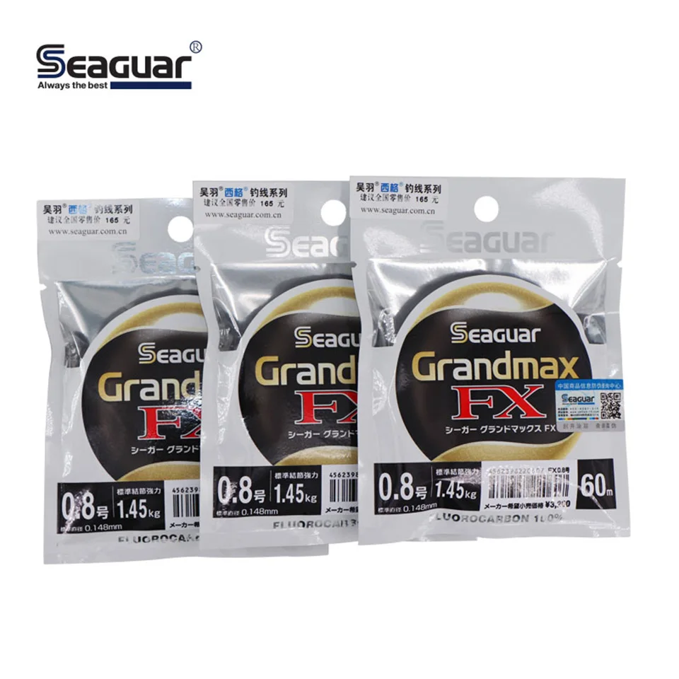 Леска рыболовная SEAGUAR GRAND MAX FX 60 м 100% фторуглеродная 0 65 13 кг|Рыболовные лески| |
