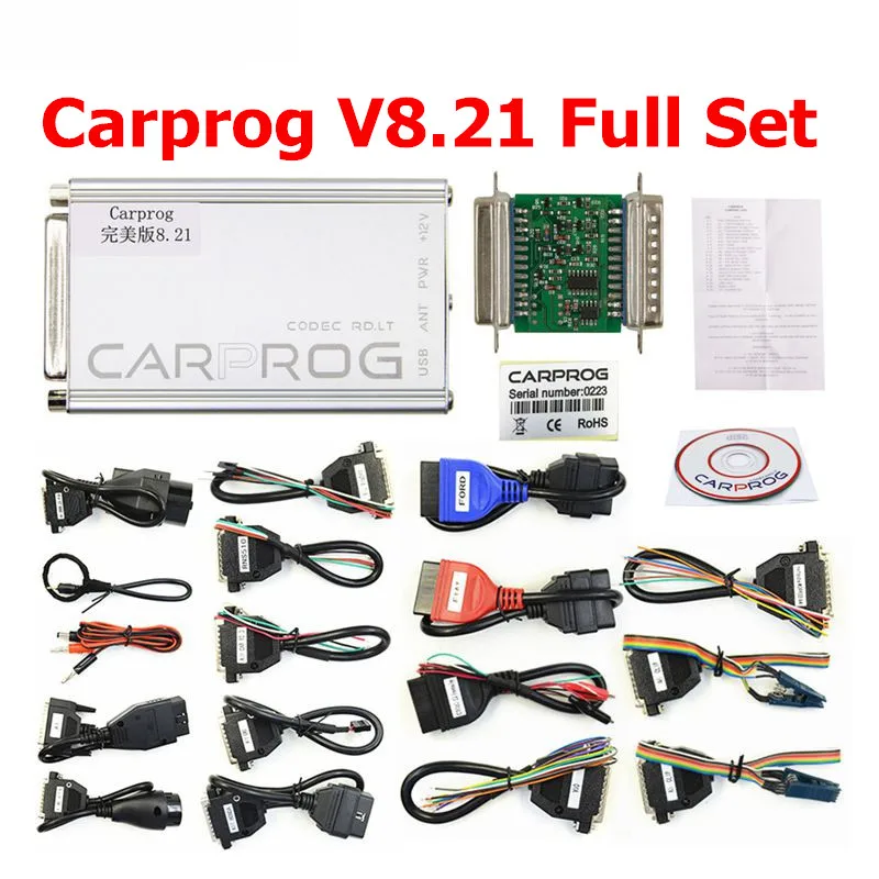 CARPROG V8.21 CARPROG V10.93 Carprog V8.21 автомобильный прог ECU чип тюнинговый инструмент для ремонта автомобиля Carprog 10,93 со всеми адаптерами 21 предмет - Цвет: CARPROG V8.21