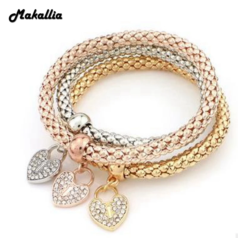 Арктический дизайнерский австрийский браслет с жизненным деревом и сердцем, инкрустированный стразами, позолоченная цепочка "попкорн" для женщин.