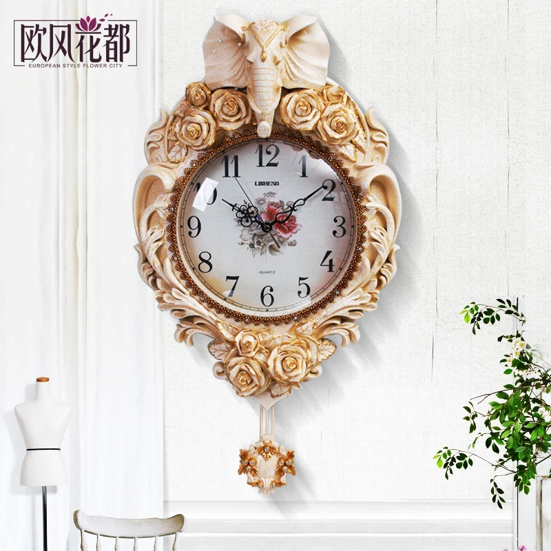 Европейские кварцевые часы со слоном для гостиной атмосфера современного минимализма современные