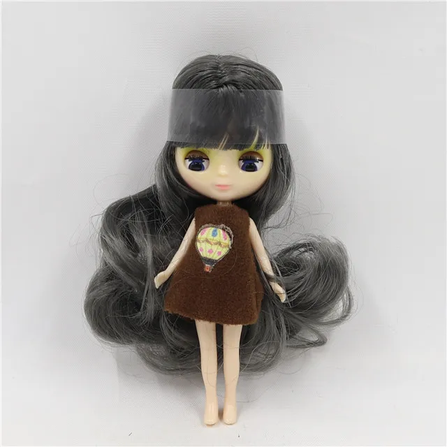 F Фабрика blyth мини-кукла 10 см BJD нормальная кукла тела, случайное платье - Цвет: F