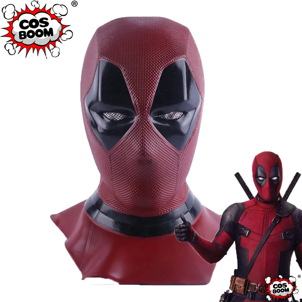 COSBOOM Deadpool 2 маска ПВХ 3D печать для взрослых Хэллоуин Карнавал косплей реквизит
