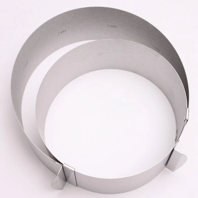 1 шт. размер из нержавеющей стали регулируемый круг мусс кольцо 16-32 см Выдвижная