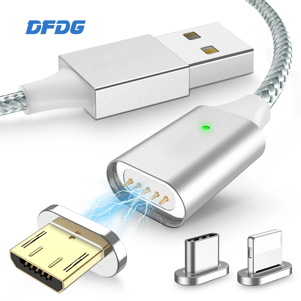 Магнитный USB кабель для IPhone 8 7 Plus зарядный Магнит Micro Type C Xiaomi Huawei Android|Зарядные