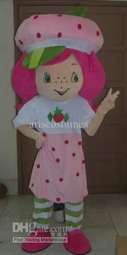 

newest strawberry shortcake mascot suit fancy dress costume carnival costume kids party costumes